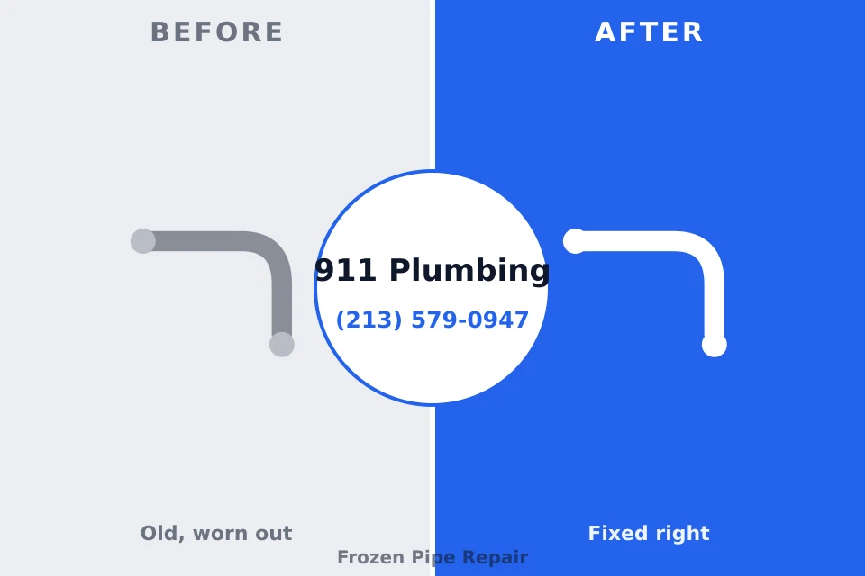 Before and after: plumbing repair Northwood, IA